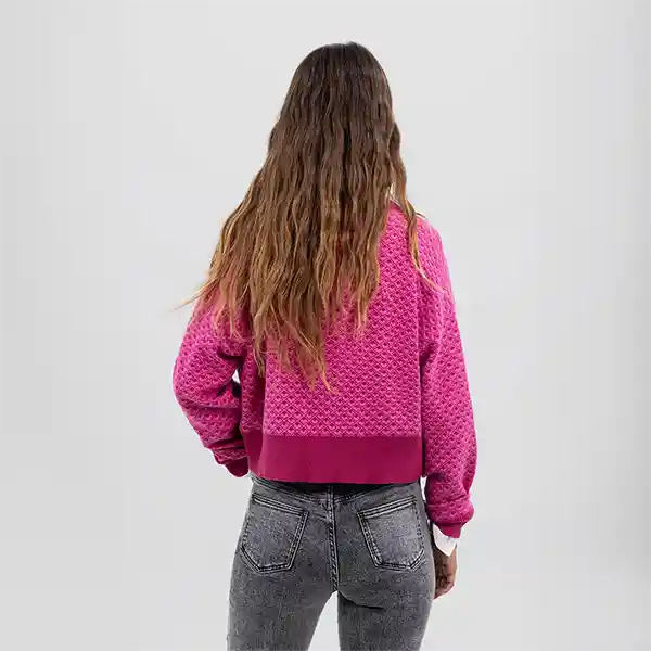 Sweater Cardigan Rosado Botones M
