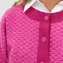 Sweater Cardigan Rosado Botones L