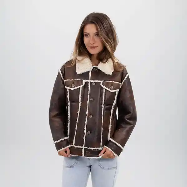 Cazadora Bonded Café Mujer S