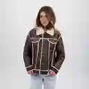 Cazadora Bonded Café Mujer M