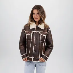 Cazadora Bonded Café Mujer M