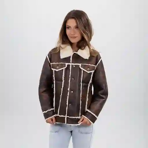 Cazadora Bonded Café Mujer M