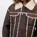 Cazadora Bonded Café Mujer M