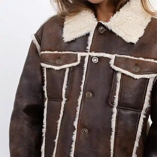 Cazadora Bonded Café Mujer M