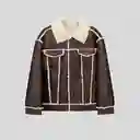 Cazadora Bonded Café Mujer M