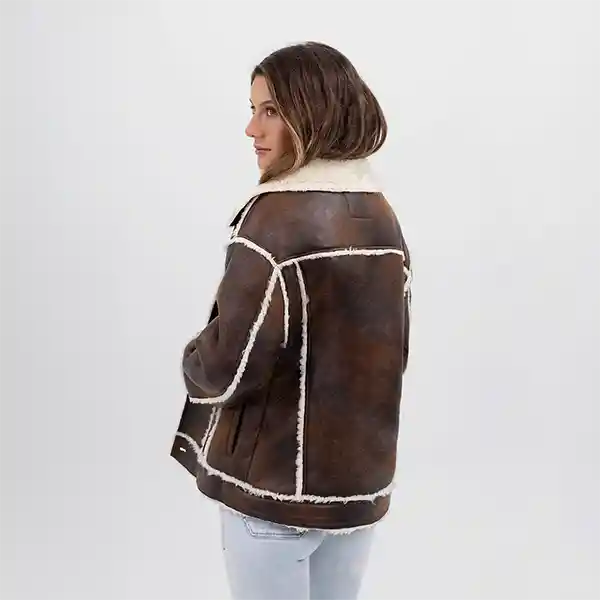 Cazadora Bonded Café Mujer M