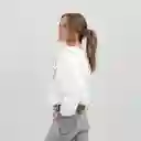 Blusa Manga Larga Volantes Ecru M