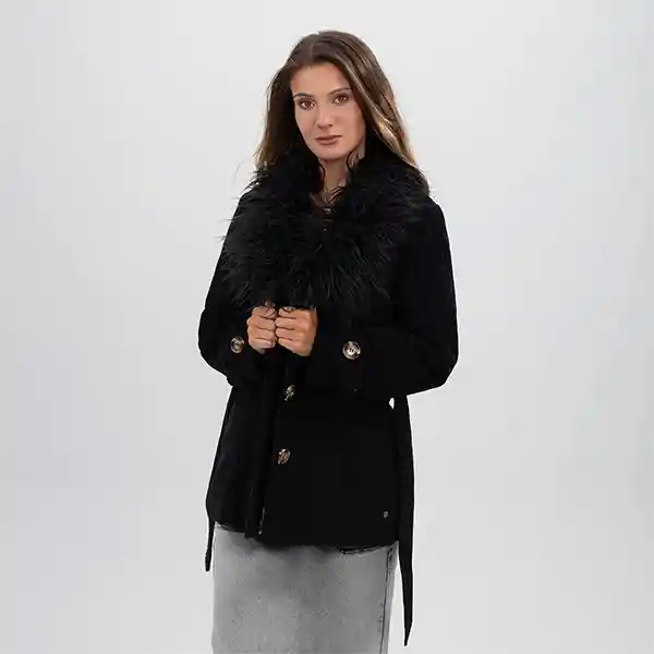 Chaqueta Peluda Negra L