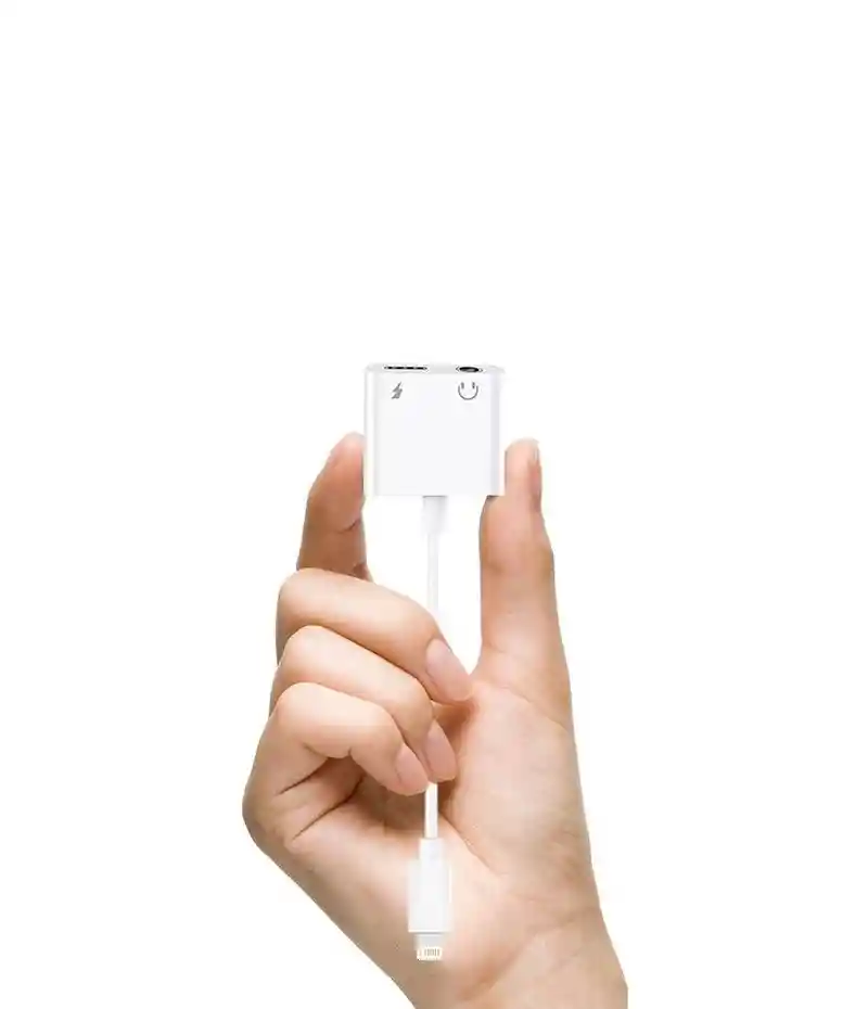 Adaptador Iphone A Doble Lightining De Audio Y Carga Para Iphone 2 En 1 Conector Compatible Iphone A Doble Iphone Original