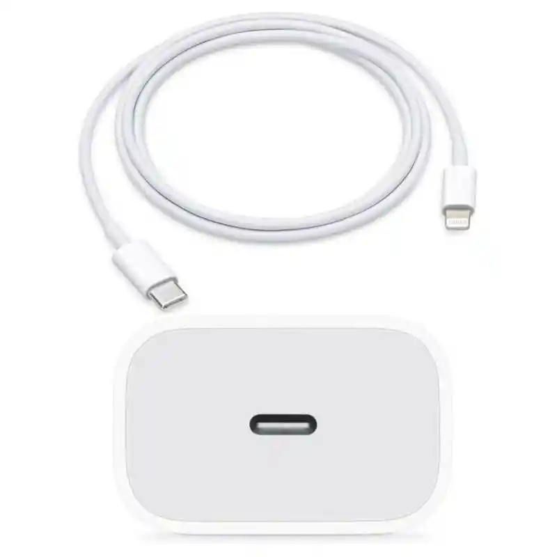 Cargador Iphone Completo - Carga Rapida 20w - Certificado Apple.