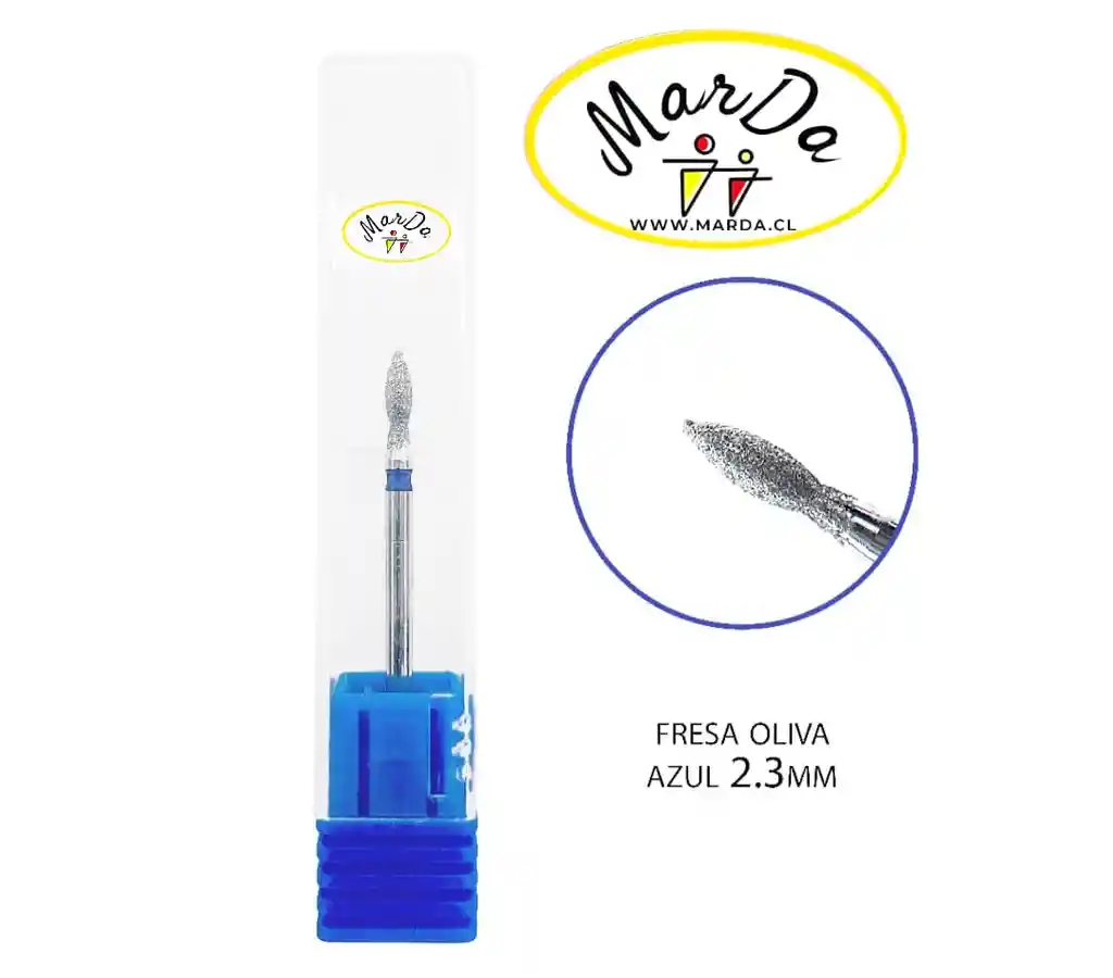 Fresa Oliva Azul 2,3 Mm - Grano Medio