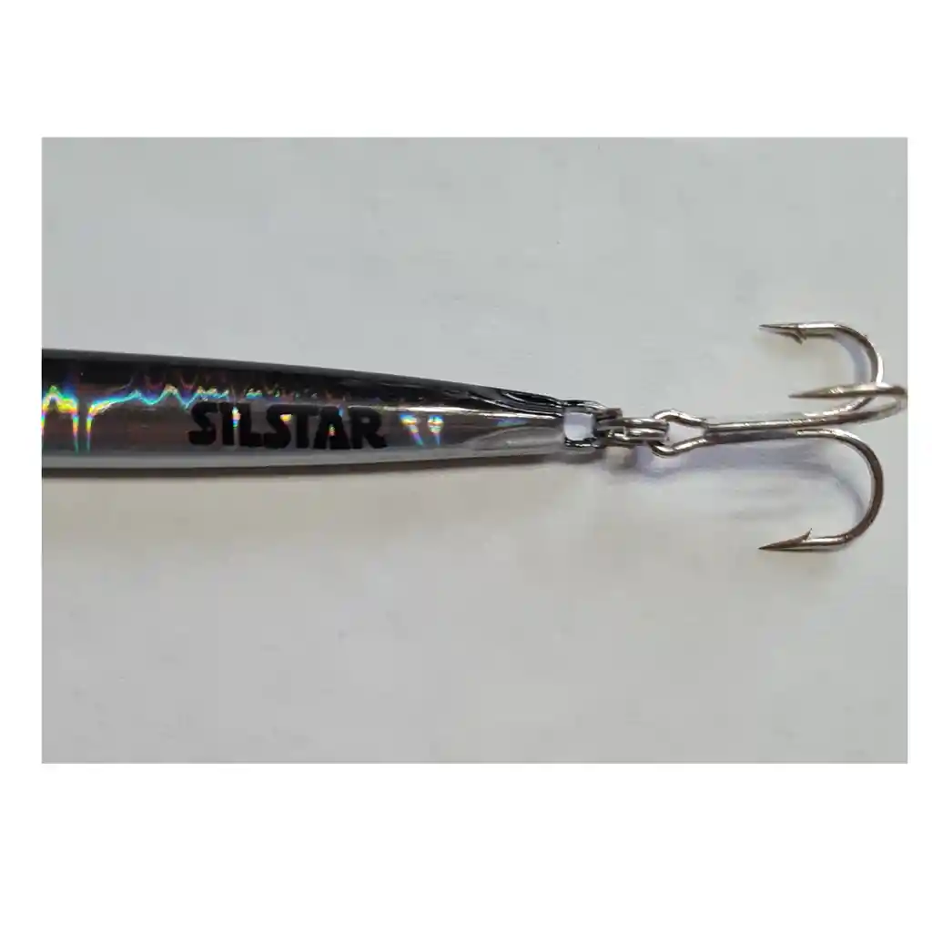 Señuelo Silstar Jig 10cms 30gr Plomo/fibra Negro/pejerey