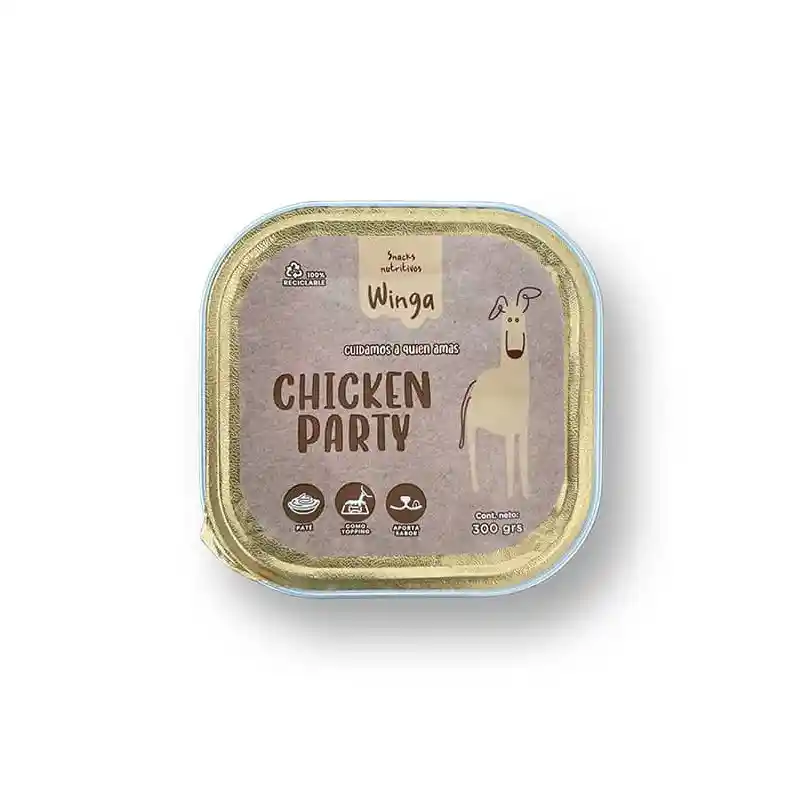 Alimento Humedo Perro Winga Chicken Party 300gr