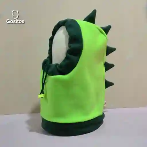 Gorro Dinosaurio Verde Claro Verde Oscuro Talla M (4 Años En Adelante)