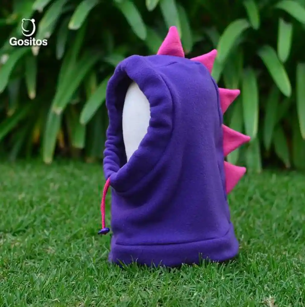 Gorro Dinosaurio Morado Talla Xs (de Rn A 12 Meses)