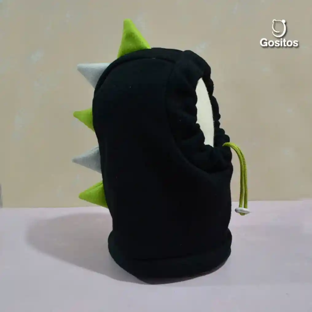 Gorro Dinosaurio Negro Verde Gris Talla S (de 12 Meses A 3 Años)