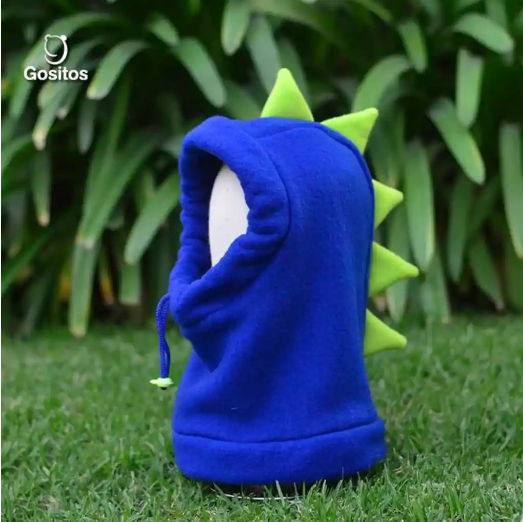 Gorro Dinosaurio Azul Rey Talla Xs (de Rn A 12 Meses)