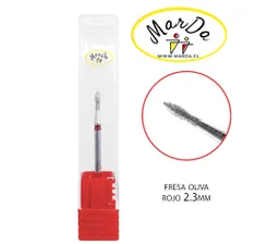 Fresa Oliva Roja 2,3 Mm - Grano Fino