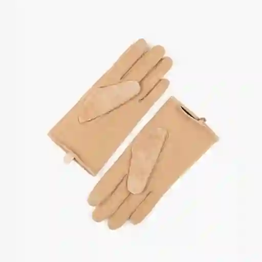 Guantes Mujer Gamuza Y Lana M/l Beige