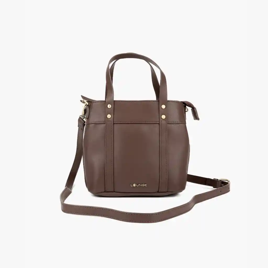 Cartera Bandolera Mujer Strap Corto Café