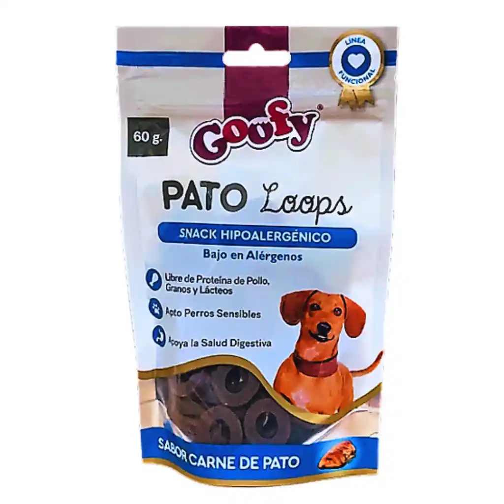 Goofy, Pato Loops, Snack Hipoalergénico (60g)