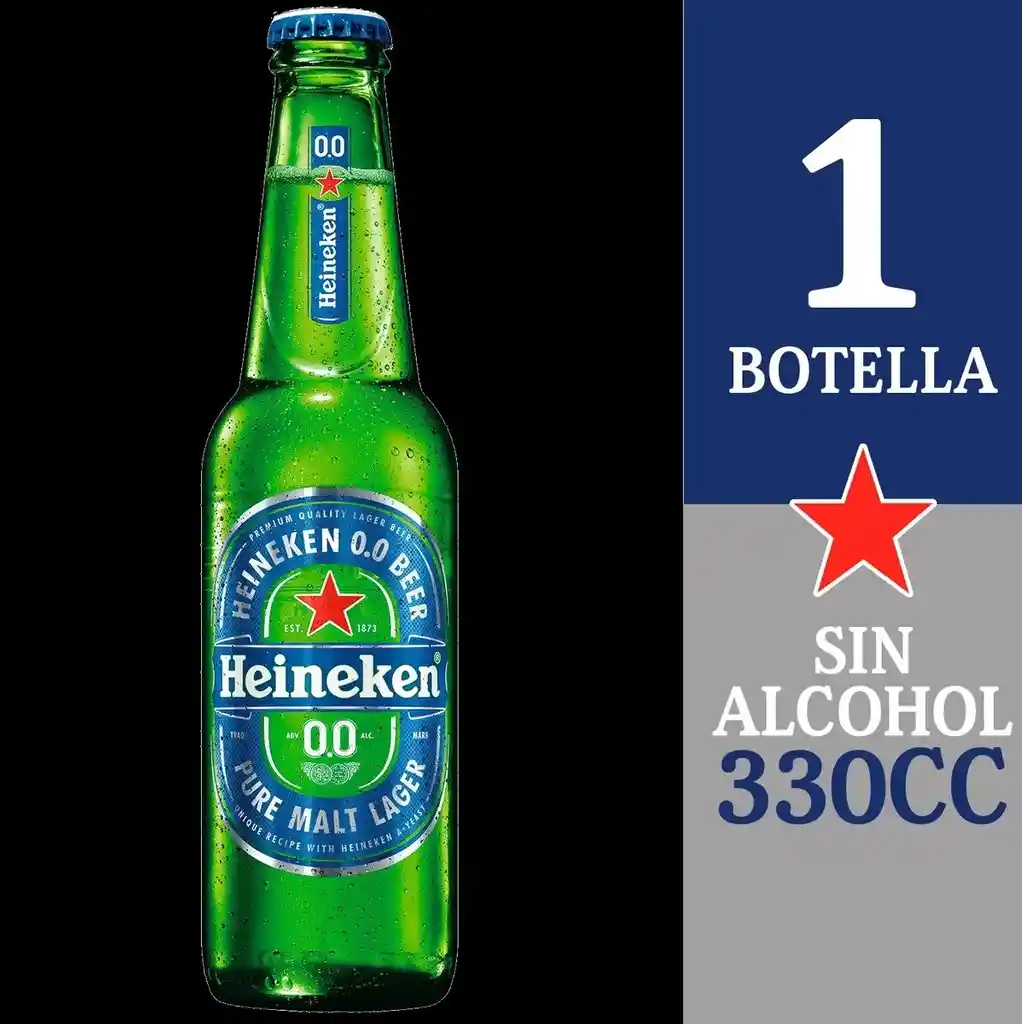Heineken Cero 0° 330 Cc Botellin