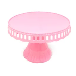 Bandeja Torta Plastico 27 Cm Rosado