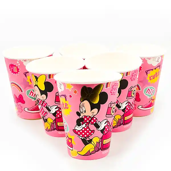 Vaso Minnie 6 Unidades