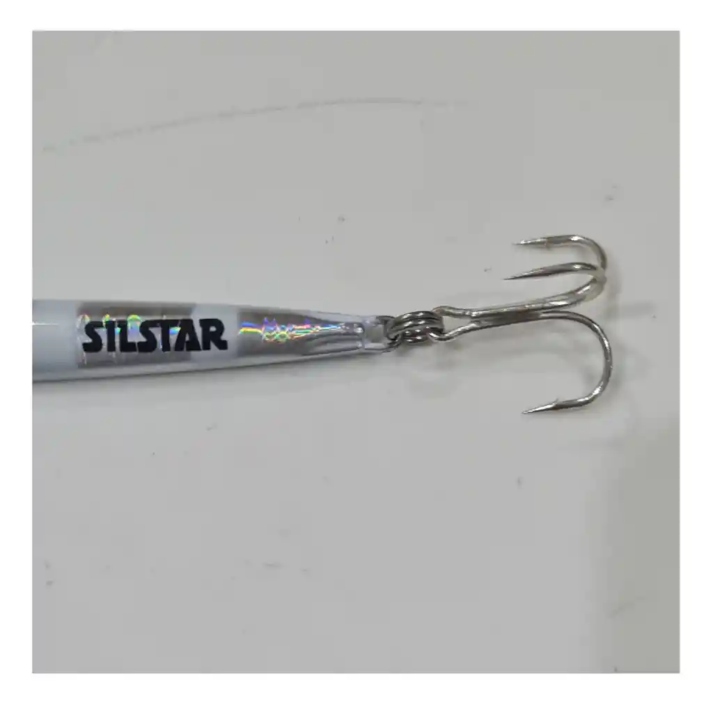 Señuelo Silstar Jig 10cms 30gr Plomo/fibra Gris Zebra