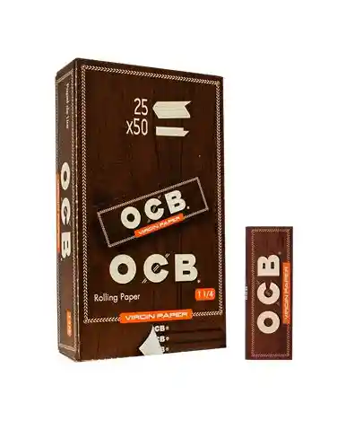 Caja Ocb Virgin Paper 1 1/4 Display 25 Unidades