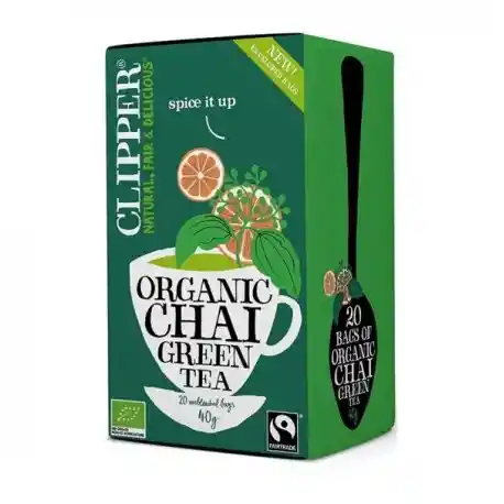 Te Verde Chai Organico 20 Sobres Marca Clipper