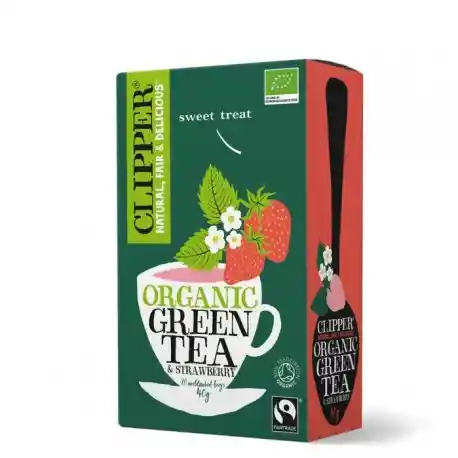 Te Verde Con Frutilla 20 Sobres Marca Clipper