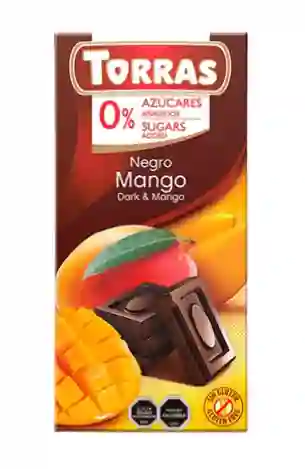 Chocolate 0% Azúcar Negro Con Mango (sin Gluten) Torras 75g