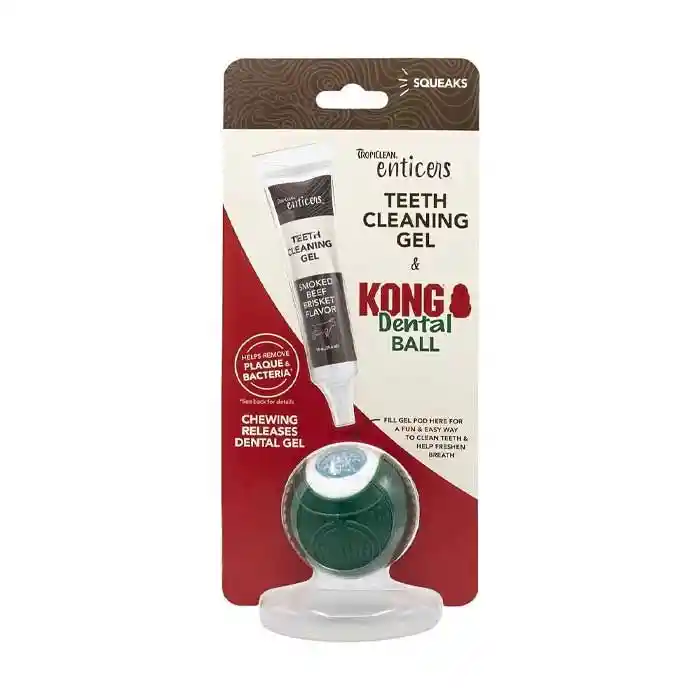 Kong Pelota Dental Con Tropiclean Gel Dental Small