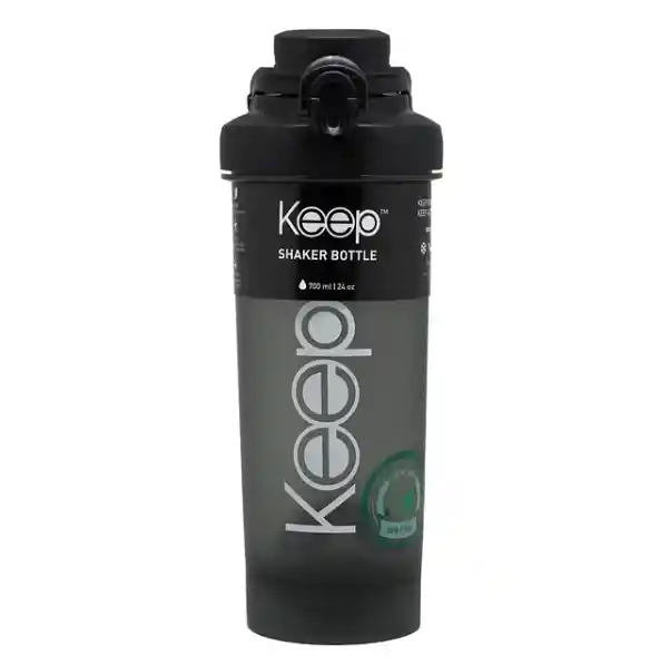 Botella Sport Shaker Negro 700ml Keep