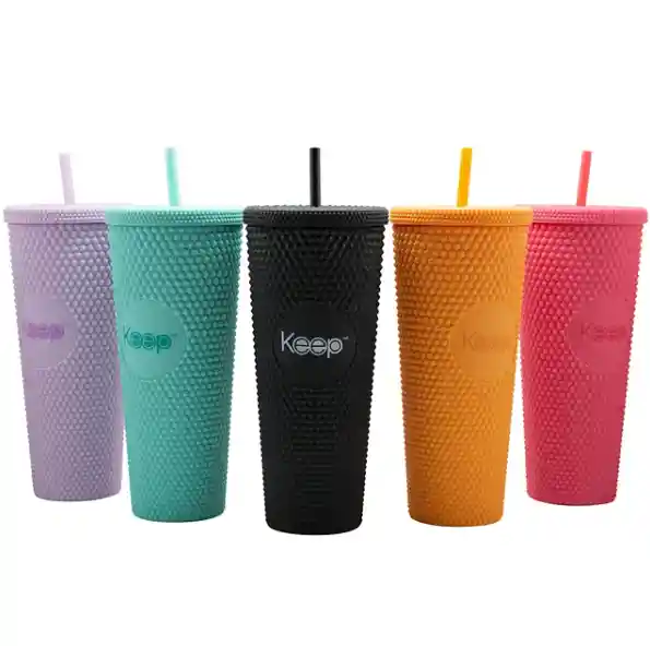 Vaso Tumbler Venti Bombilla Lila Keep