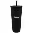 Vaso Tumbler Venti Bombilla Negro Keep