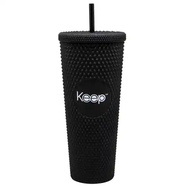 Vaso Tumbler Venti Bombilla Negro Keep