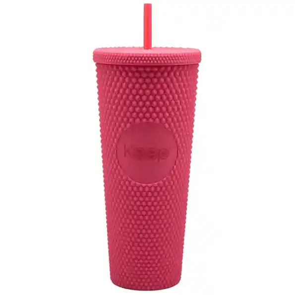 Vaso Tumbler Venti Bombilla Rosa Keep