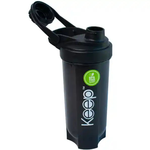 Botella Shaker Colores Negro Keep