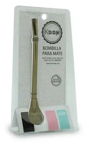 Bombilla Mate Color Acero Keep