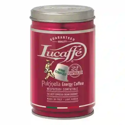 Lucaffé 22 Cápsulas Café Pulcinella Energy Coffee Para Nespresso