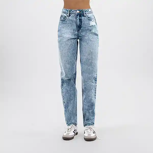 Pants Mom Denim Azul 40