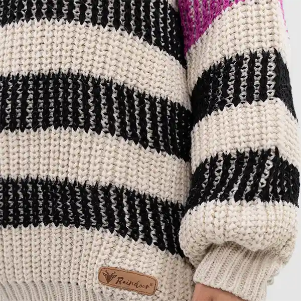 Sweater Rayado Ecru Xs