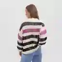 Sweater Rayado Ecru Xs