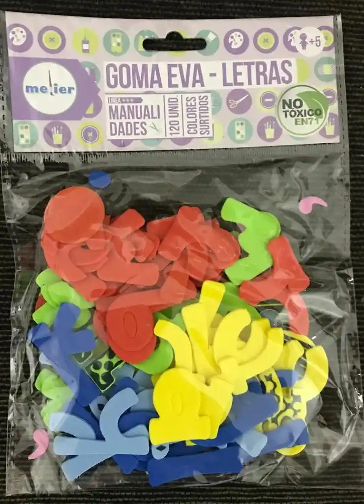 Letras De Goma Eva Colores Surtidos