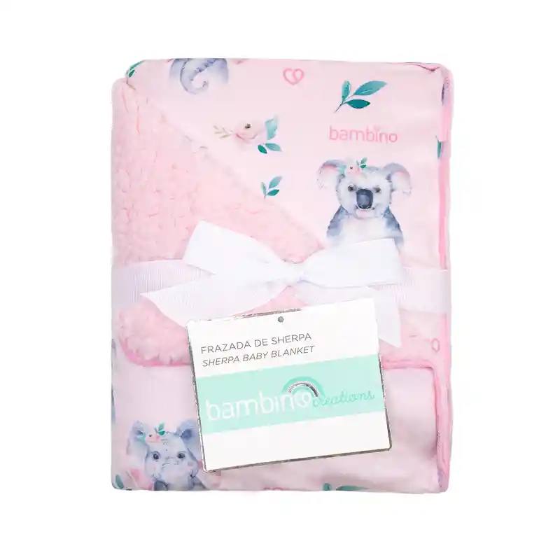 Frazada Plush Bambino Para Bebe Manta Cobija Chiporro (koala Rosa)