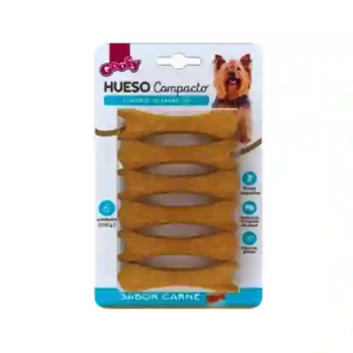 Goofy Hueso Compacto Control Sarro, Snack Para Perros (6 Unidades)