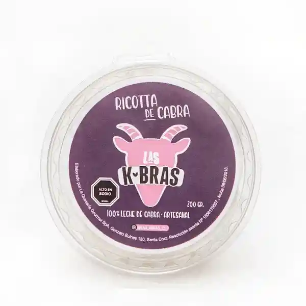 Queso Ricotta De Cabra 200 G Marca Las Kbras