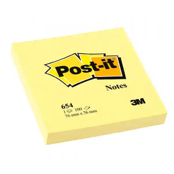 Nota Adh Post It 654 Block 100hojas Amarillo 3m